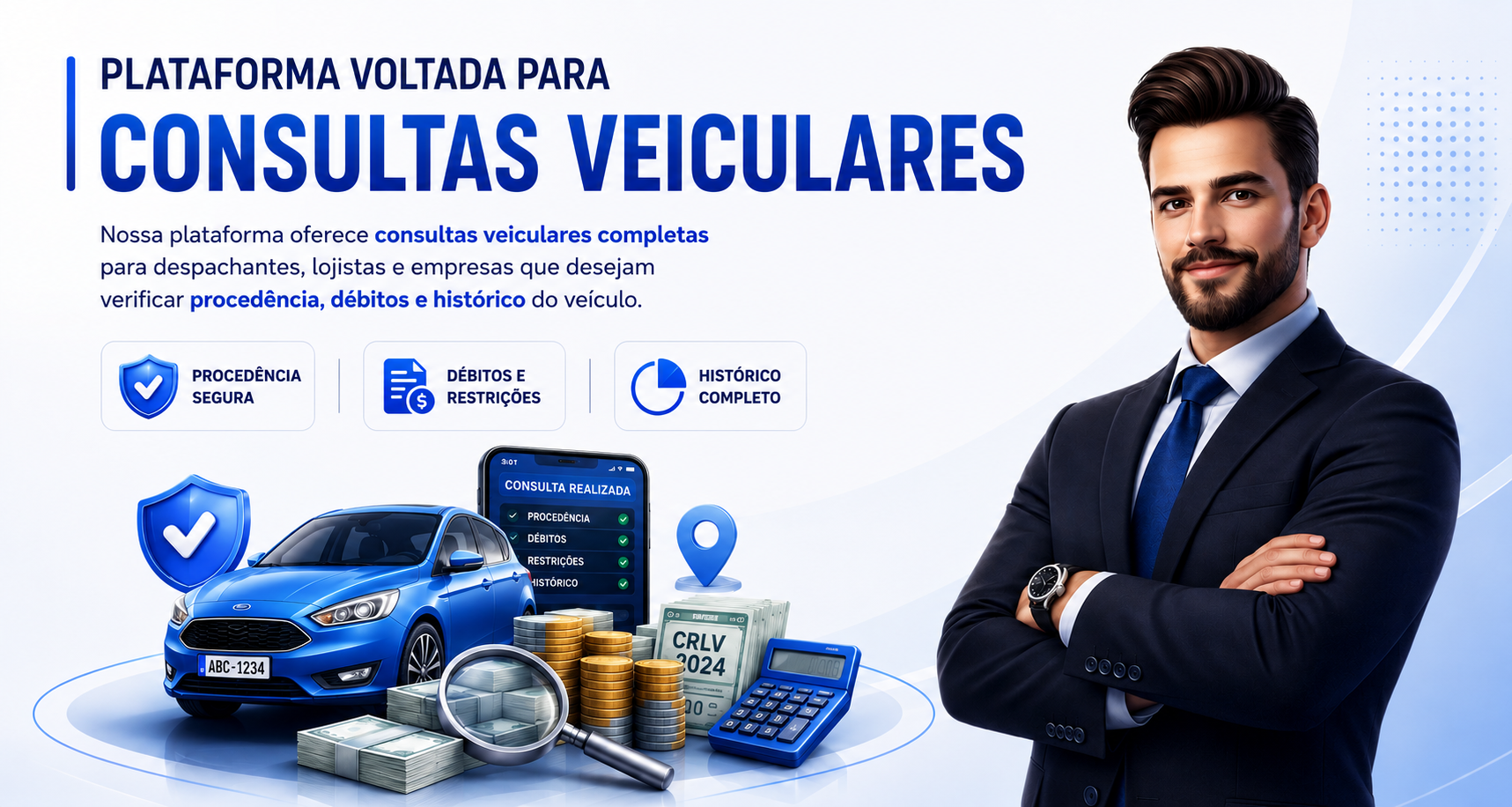 AUTOCRLV — consultas veiculares, procedência, débitos e histórico